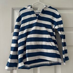 Janie and Jack Navy and White Striped Kids Hoodie